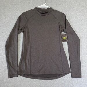 Athletic Works Top Womens XS Gray Pullover Long Sleeve Brush Back Core New
